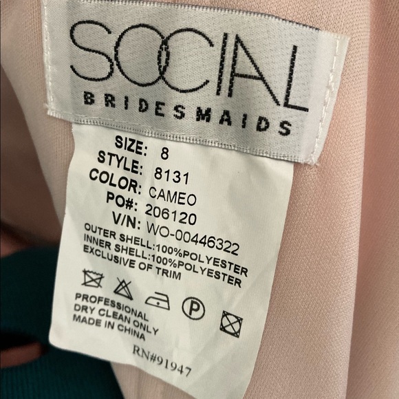 Social Bridesmaids Strapless Dress in Light Pink - Picture 5 of 5